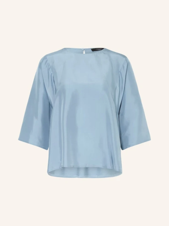 Zdjęcie produktu Weekend Max Mara Bluzka Fastoso Z Mieszanki Materiałów, Z Rękawami 3/4 I Jedwabiem blau NIEBIESKI
