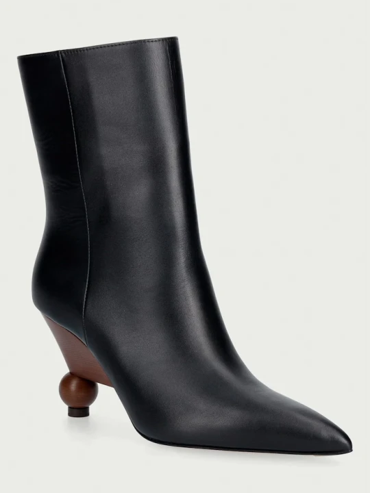 Zdjęcie produktu Weekend Max Mara botki damskie skórzane czarny