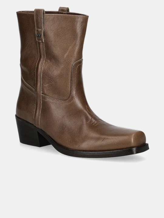 Zdjęcie produktu Weekend Max Mara botki skórzane Ranch brązowy