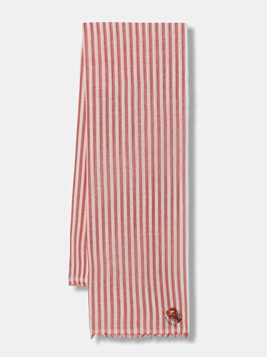 Zdjęcie produktu Weekend Max Mara chusta damska z dodatkiem lnu APERA czerwony