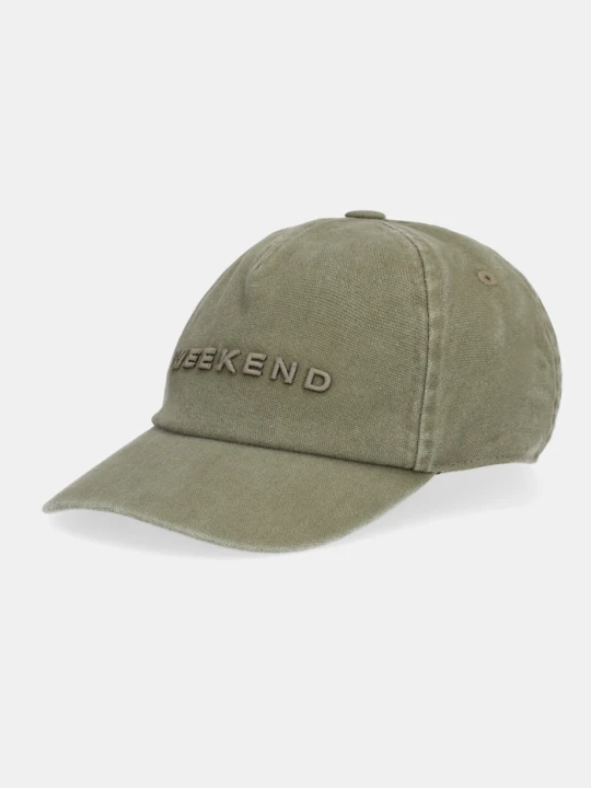 Zdjęcie produktu Weekend Max Mara czapka z daszkiem bawełniana AFALCO zielony