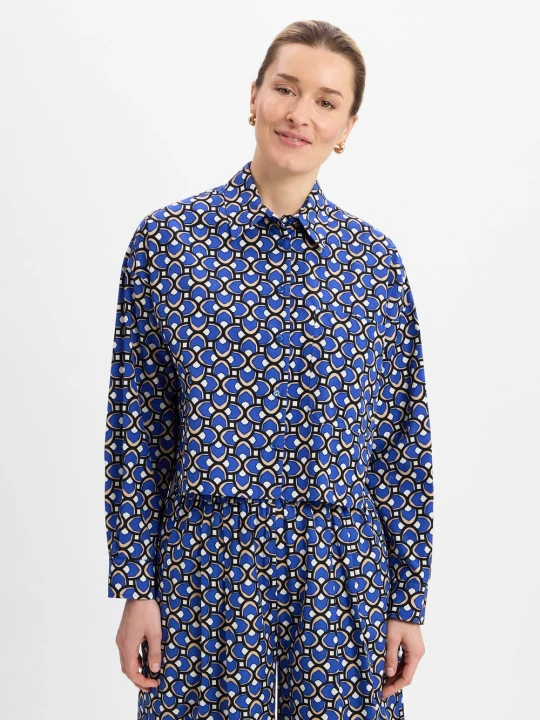 Zdjęcie produktu Weekend Max Mara bluzka koszulowa - Ragtime Kobiety Bawełna niebieski