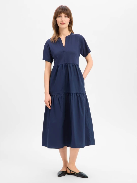 Zdjęcie produktu Weekend Max Mara sukienka na co dzień - WKDCapsula Kobiety Bawełna (100%) niebieski
