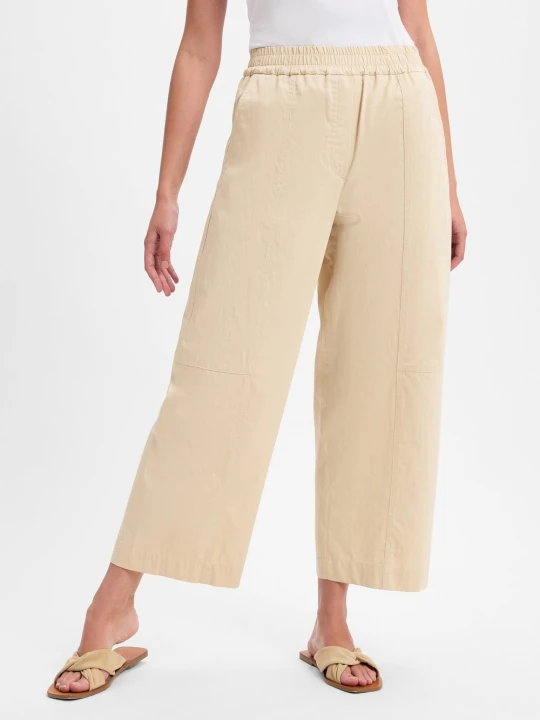 Zdjęcie produktu Weekend Max Mara spodnie materiałowe - Milva Kobiety Bawełna beżowy