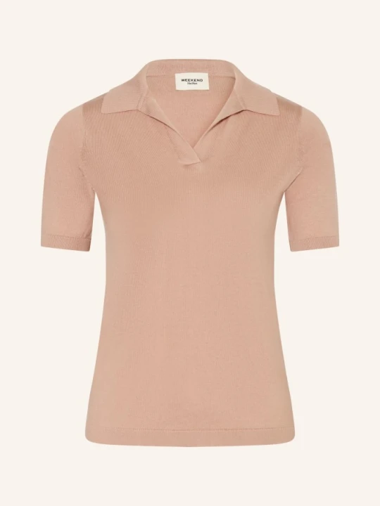 Zdjęcie produktu Weekend Max Mara Dzianinowa Koszulka Polo Roncolo Z Jedwabiem rosa BLADORÓŻOWY