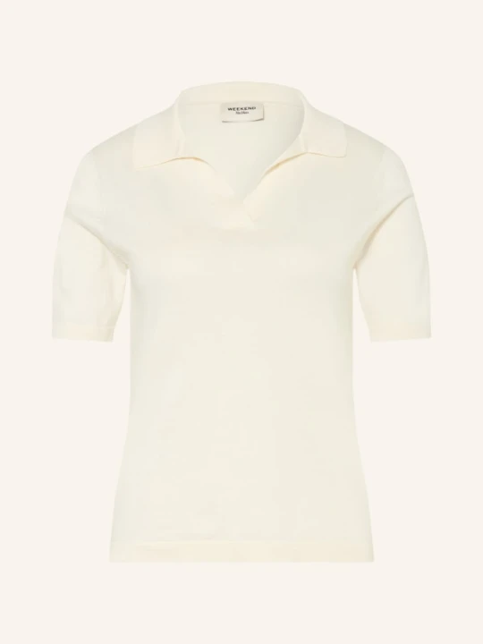 Zdjęcie produktu Weekend Max Mara Dzianinowa Koszulka Polo Roncolo Z Jedwabiem weiss ECRU