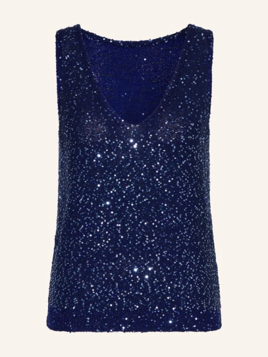 Zdjęcie produktu Weekend Max Mara Dzianinowy Top Milord Z Cekinami blau GRANATOWY