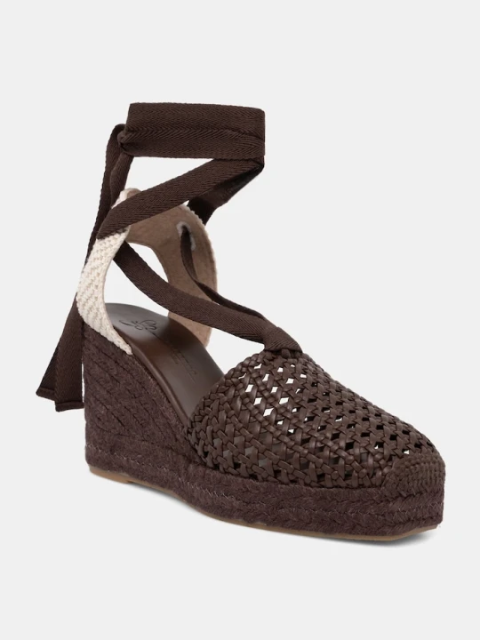 Zdjęcie produktu Weekend Max Mara espadryle na koturnie damskie Wkaaccordo brązowy