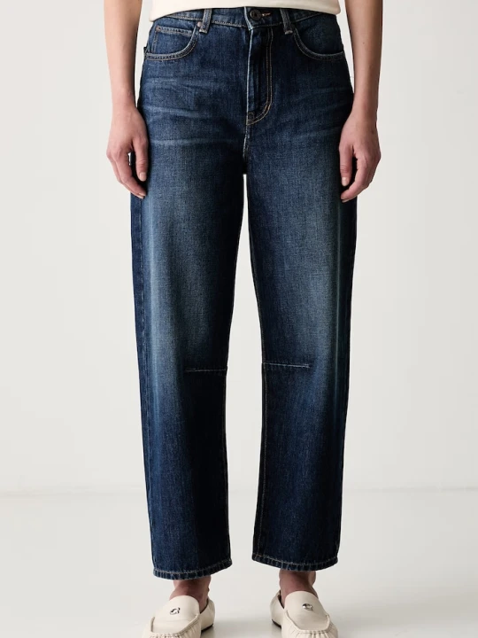 Zdjęcie produktu Weekend Max Mara jeansy barrel damskie WKDCADUCA granatowy