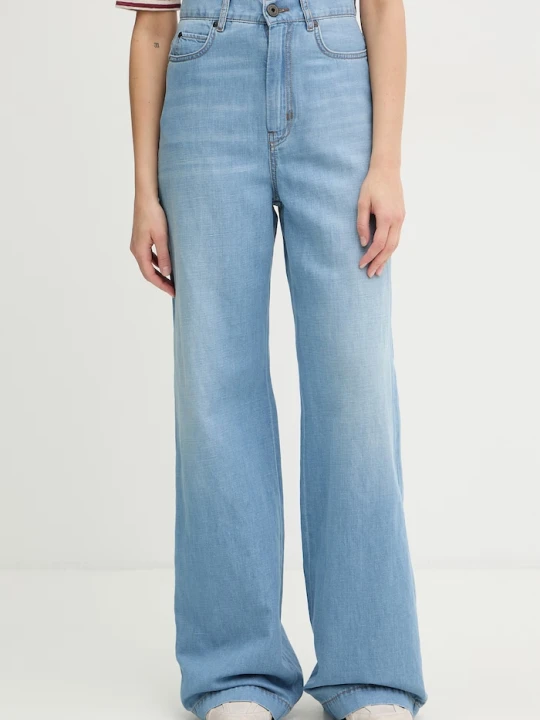 Zdjęcie produktu Weekend Max Mara jeansy wide leg damskie LATINO niebieski