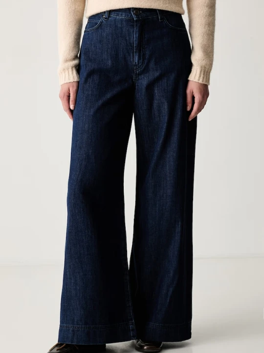 Zdjęcie produktu Weekend Max Mara jeansy wide leg damskie WKDVEGA granatowy