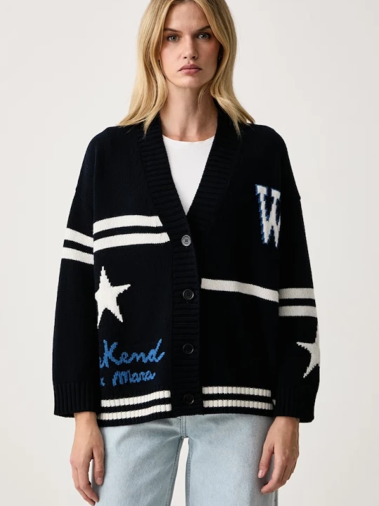 Zdjęcie produktu Weekend Max Mara kardigan damski wełniany WKDBELGIO granatowy