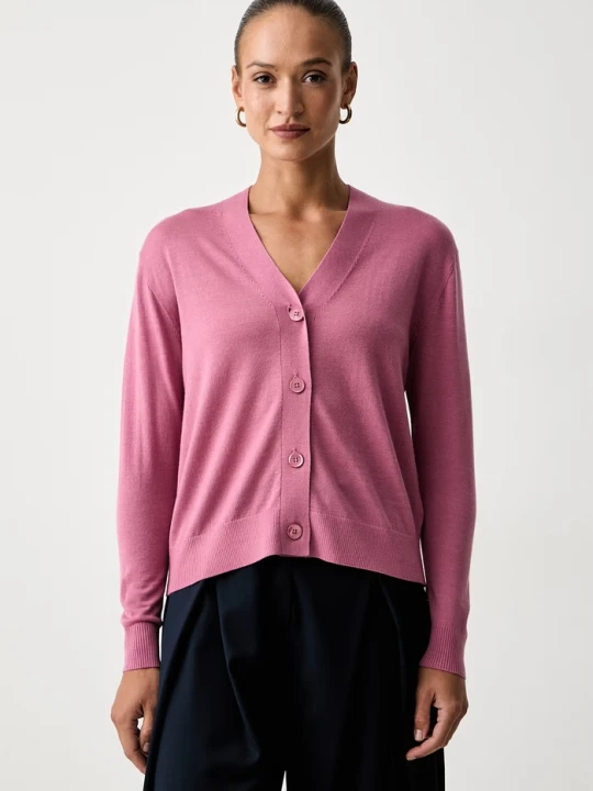 Zdjęcie produktu Weekend Max Mara kardigan damski z wełną WKDTORRE różowy