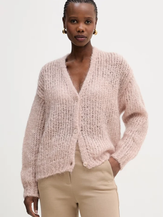 Zdjęcie produktu Weekend Max Mara kardigan z dodatkiem moheru DANZA różowy