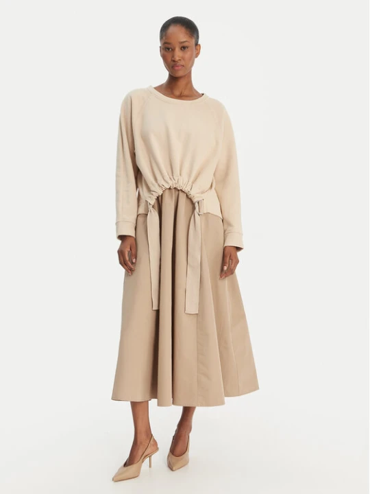 Zdjęcie produktu Weekend Max Mara Komplet bluza i sukienka Destino 2615631021 Beżowy Relaxed Fit