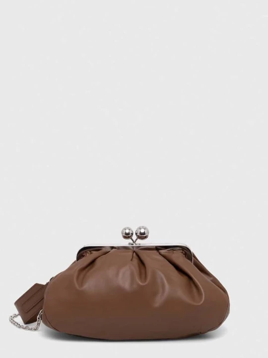 Zdjęcie produktu Weekend Max Mara kopertówka skórzana brązowy