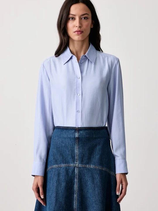 Zdjęcie produktu Weekend Max Mara koszula damska jedwabna WKDPALANCA niebieski