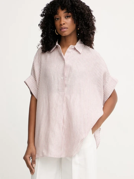 Zdjęcie produktu Weekend Max Mara koszula damska lniana VERVE różowy