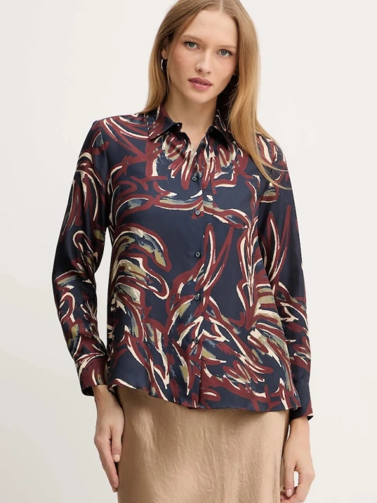 Zdjęcie produktu Weekend Max Mara koszula jedwabna RIVE granatowy