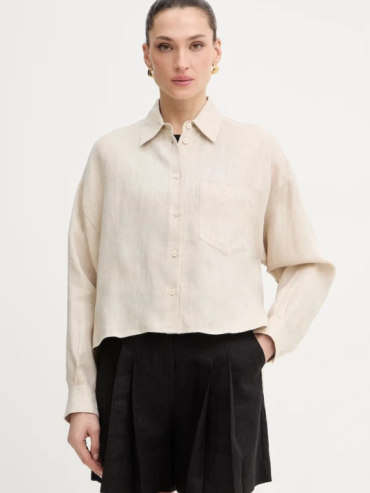 Zdjęcie produktu Weekend Max Mara koszula lniana CAPO beżowy