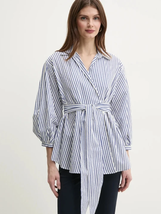 Zdjęcie produktu Weekend Max Mara koszula z domieszką jedwabiu fioletowy
