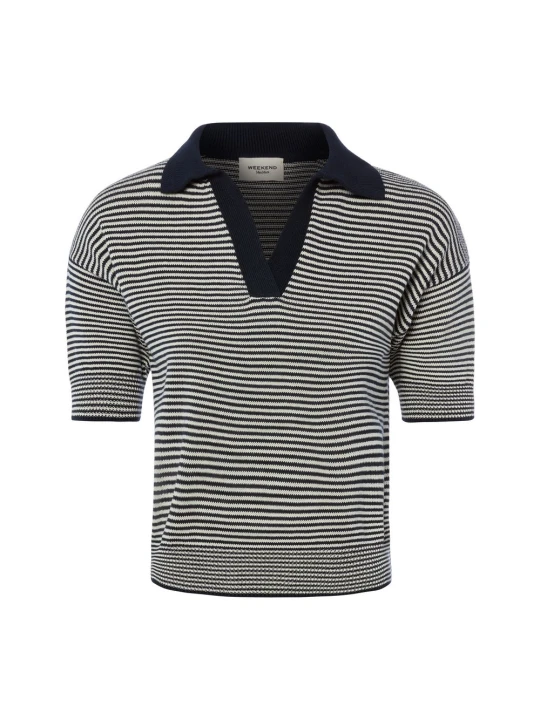 Zdjęcie produktu Weekend Max Mara koszulka z dzianiny Kobiety Bawełna (100%) niebieski
