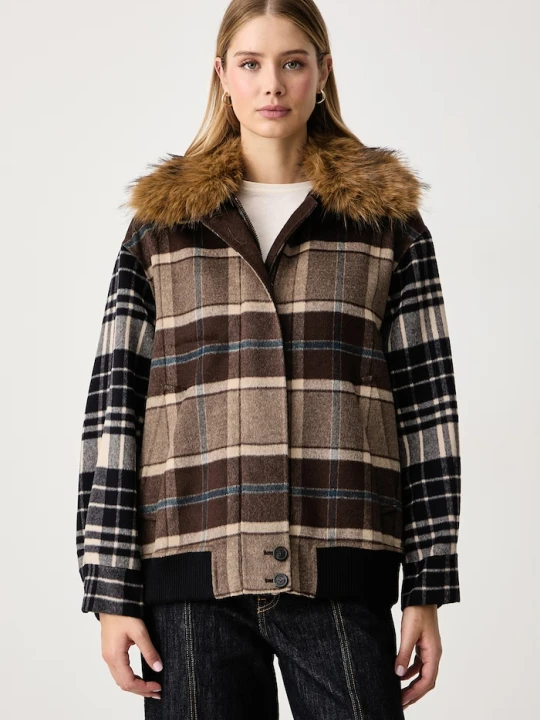 Zdjęcie produktu Weekend Max Mara kurtka koszulowa damska wełniana WKDDIVINA brązowy