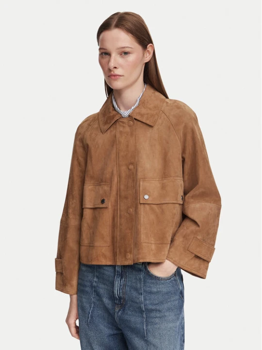 Zdjęcie produktu Weekend Max Mara Kurtka skórzana Abito 2625446061 Brązowy Regular Fit