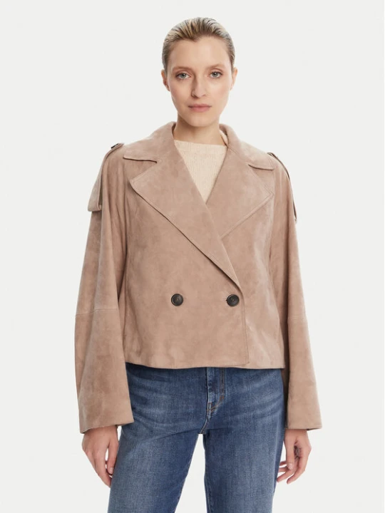Zdjęcie produktu Weekend Max Mara Kurtka skórzana Maga 2525446061 Brązowy Regular Fit