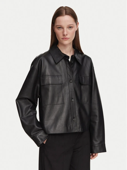 Zdjęcie produktu Weekend Max Mara Kurtka skórzana Piovra 2625446021 Czarny Regular Fit
