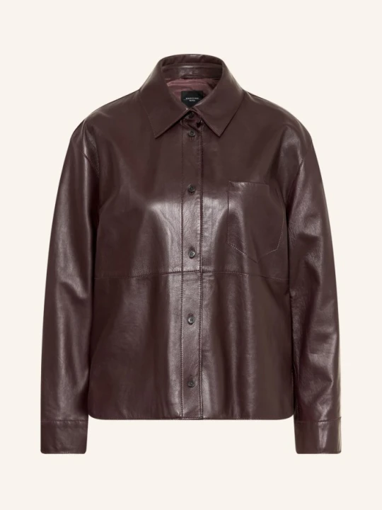 Zdjęcie produktu Weekend Max Mara Kurtka Skórzana Scatola rot CIEMNOBRĄZOWY