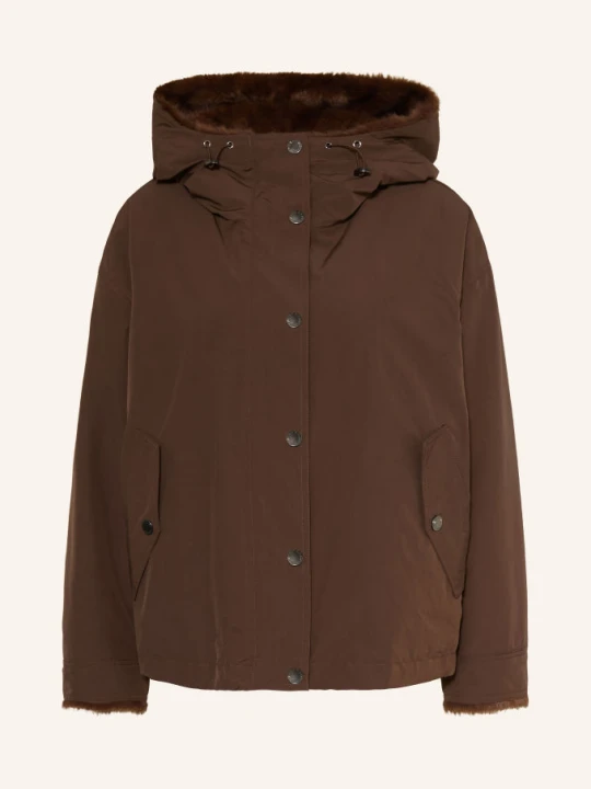Zdjęcie produktu Weekend Max Mara Kurtka Z Sztucznego Futra Zanna, Dwustronna braun CIEMNOBRĄZOWY