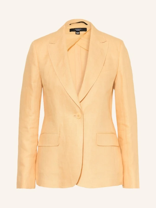 Zdjęcie produktu Weekend Max Mara Lniana Marynarka Nalut gelb JASNOŻÓŁTY