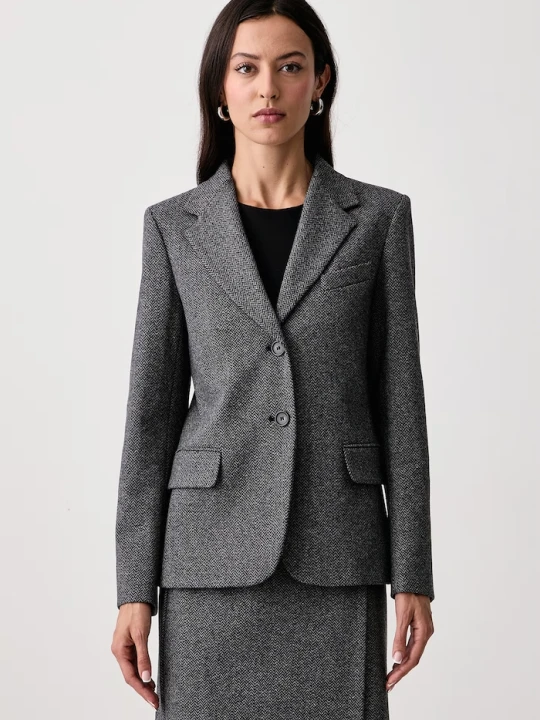 Zdjęcie produktu Weekend Max Mara marynarka damska z dodatkiem wełny WKDFEROCE szary