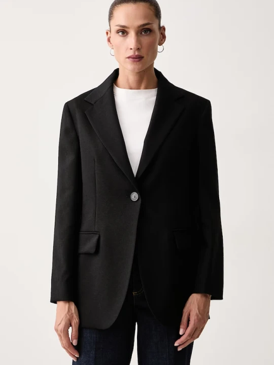 Zdjęcie produktu Weekend Max Mara marynarka jednorzędowa damska wełniana WKDASTA czarny