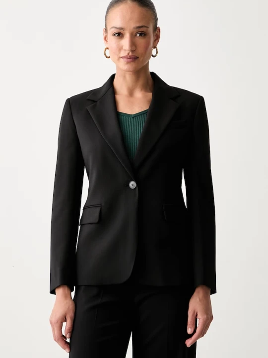 Zdjęcie produktu Weekend Max Mara marynarka jednorzędowa damska wełniana WKDLAMINE czarny