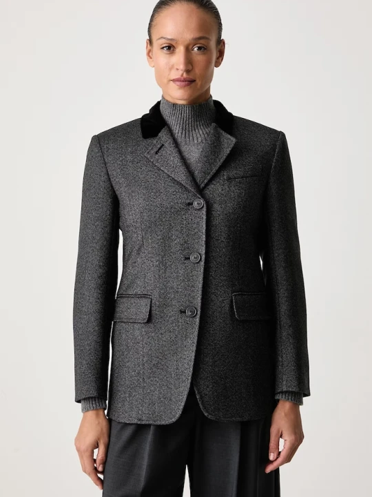 Zdjęcie produktu Weekend Max Mara marynarka jednorzędowa damska wełniana WKIMARTORA szary