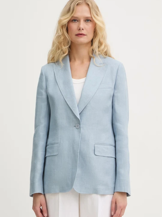 Zdjęcie produktu Weekend Max Mara marynarka lniana NALUT niebieski