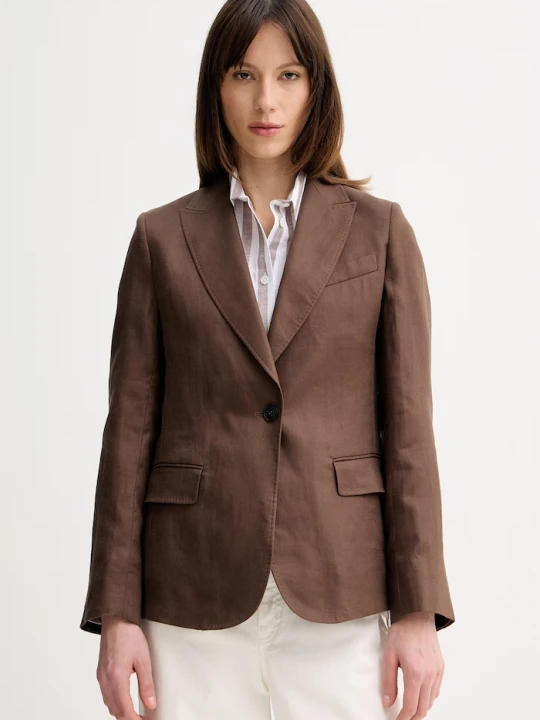 Zdjęcie produktu Weekend Max Mara marynarka lniana NALUT brązowy