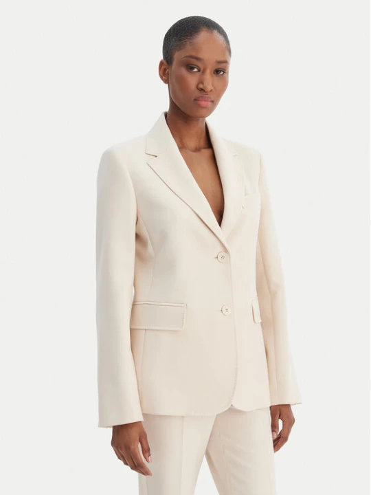 Zdjęcie produktu Weekend Max Mara Marynarka Uva 2615041061 Écru Slim Fit Kremowy