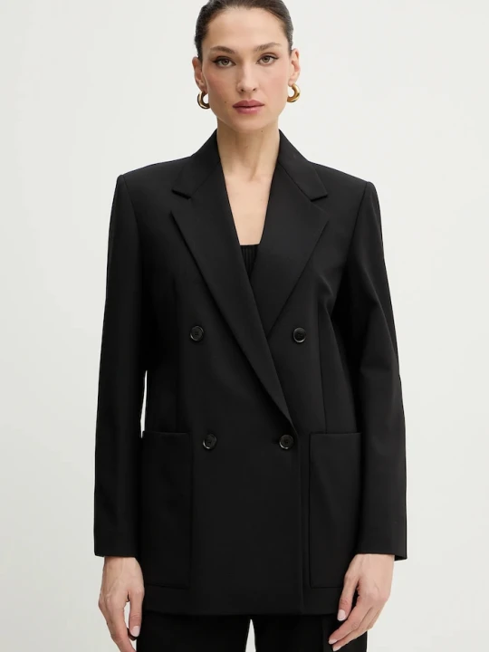 Zdjęcie produktu Weekend Max Mara marynarka z dodatkiem wełny VELOCE czarny