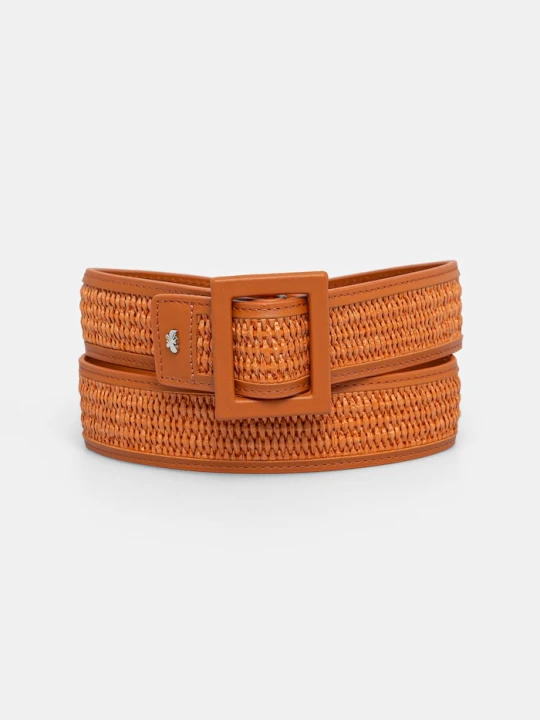 Zdjęcie produktu Weekend Max Mara pasek damski z imitacji skóry ABOCCA pomarańczowy