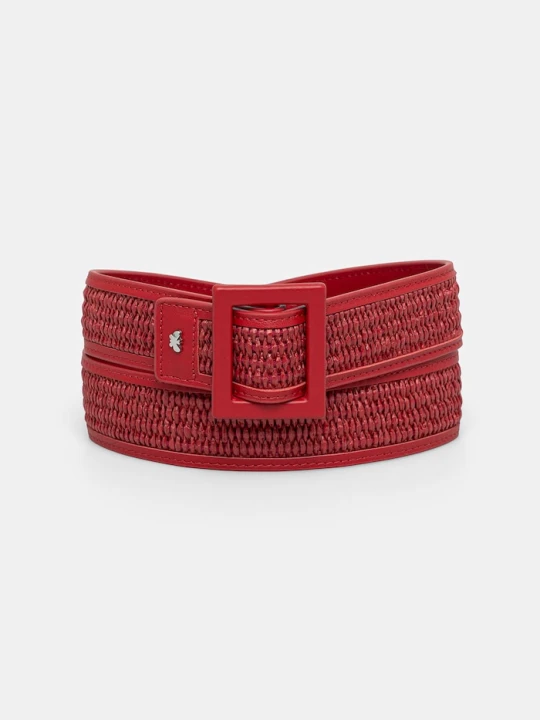 Zdjęcie produktu Weekend Max Mara pasek damski z imitacji skóry ABOCCA czerwony