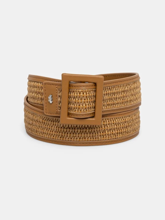 Zdjęcie produktu Weekend Max Mara pasek damski z imitacji skóry ABOCCA brązowy