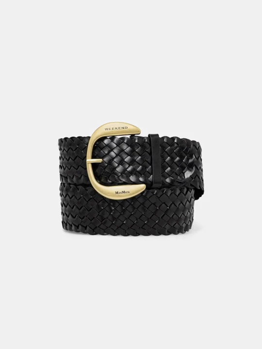 Zdjęcie produktu Weekend Max Mara pasek pleciony damski skórzany AGELO czarny