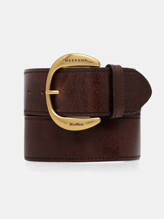Zdjęcie produktu Weekend Max Mara pasek skórzany ALACCATO brązowy