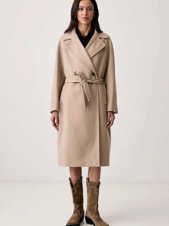 Zdjęcie produktu Weekend Max Mara płaszcz damski kaszmirowy WKDCASCIA beżowy
