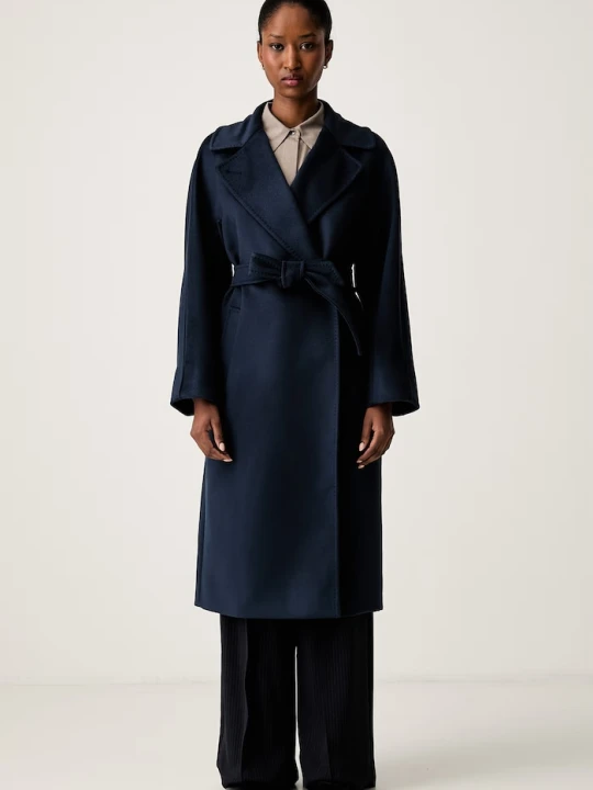 Zdjęcie produktu Weekend Max Mara płaszcz damski wełniany WKDRESINA granatowy