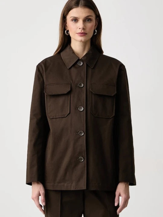 Zdjęcie produktu Weekend Max Mara płaszcz damski z bawełną WKSELMO brązowy