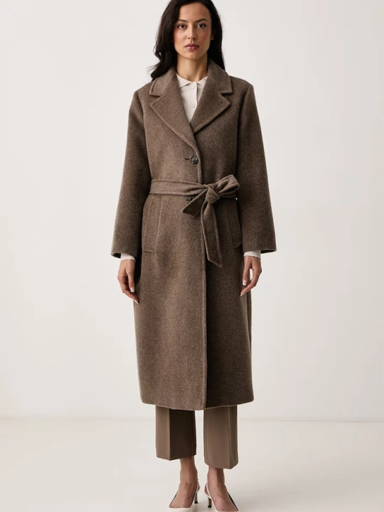 Zdjęcie produktu Weekend Max Mara płaszcz damski z wełną WKDBRONTE brązowy